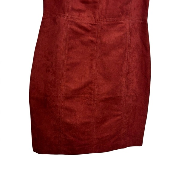Banana Republic Business Casual Vegan Suede Sheath Dress in Red Size 8 NWT - Picture 2 of 14
